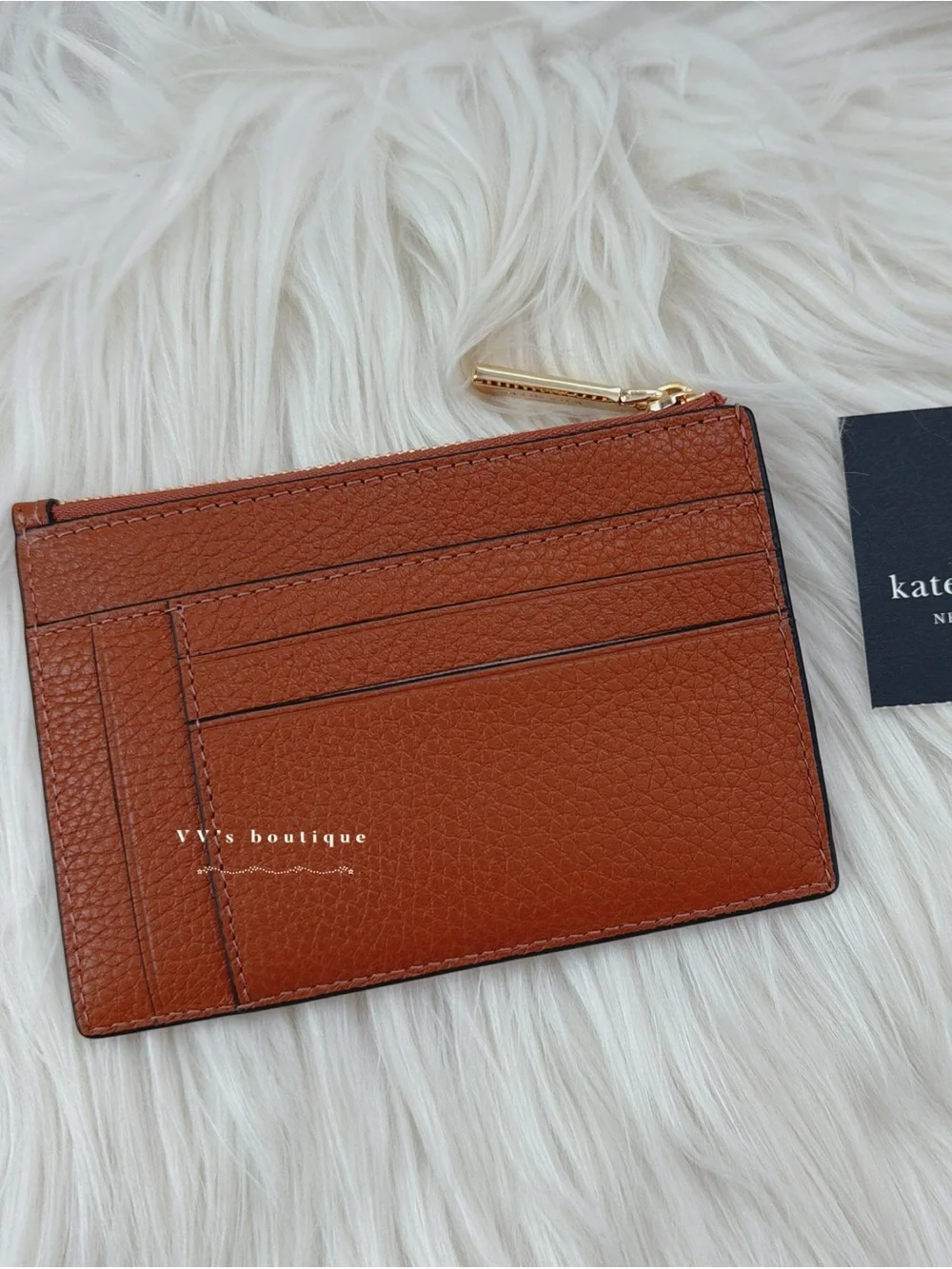 NWT Kate Spade Kayla Large Slim Cardholder Warm Gingerbread Brown KL837 RARE